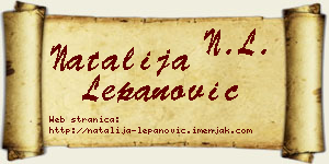 Natalija Lepanović vizit kartica